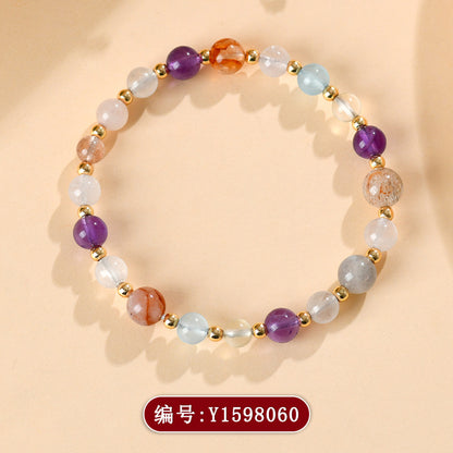 Natural Crystal Multi-Gem Bracelet | Spiritual Harmony & Wealth Attraction Charm