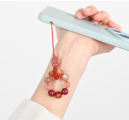 Crystal Five Elements Pixiu Keychain - Fire Energy Boost & Wealth Attraction Chinese Style Pendant