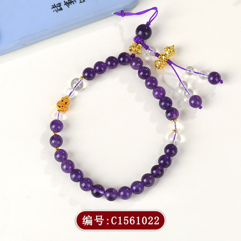 Natural Uruguay Amethyst Phone Chain Pendant | Spiritual Protection & Energy Flow Charm