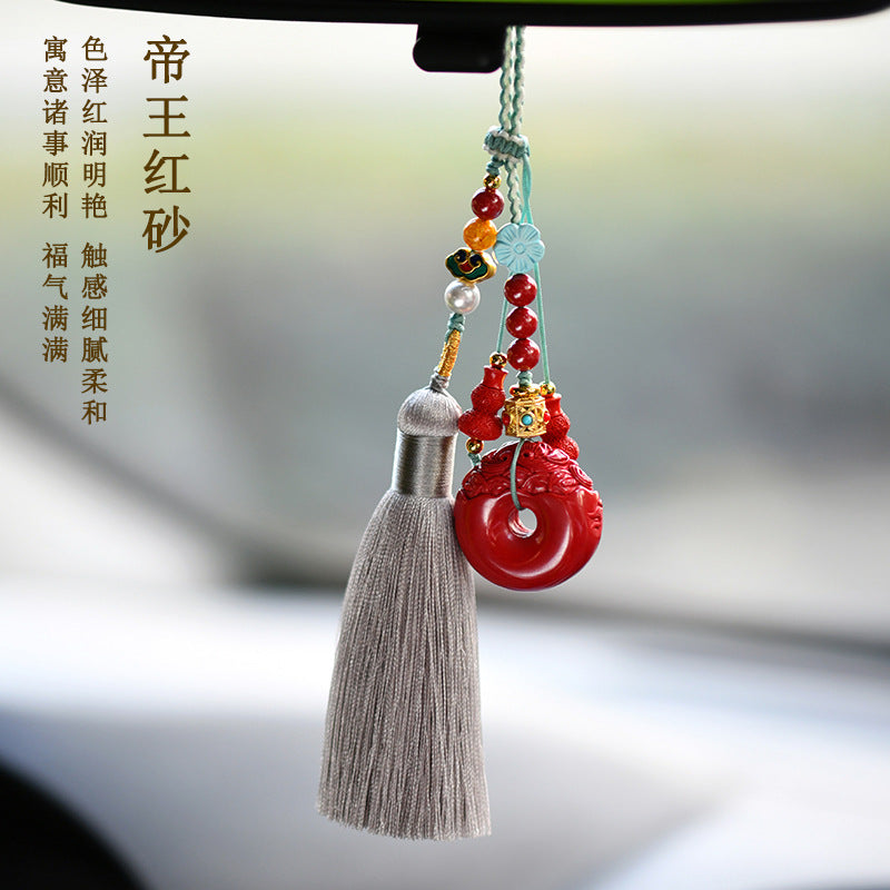 Natural High Content Cinnabar Pixiu Peace Buckle Pendant | Spiritual Protection Wealth Luck Charm