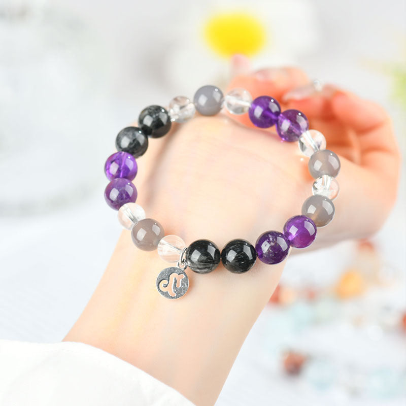 Twelve Constellations Natural Crystal Bracelet｜Spiritual Fortune & Cosmic Protection Jewelry