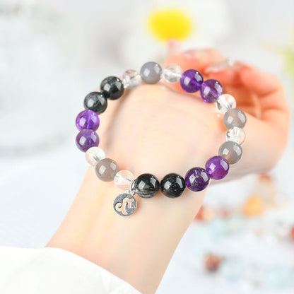 Twelve Constellations Natural Crystal Bracelet｜Spiritual Fortune & Cosmic Protection Jewelry