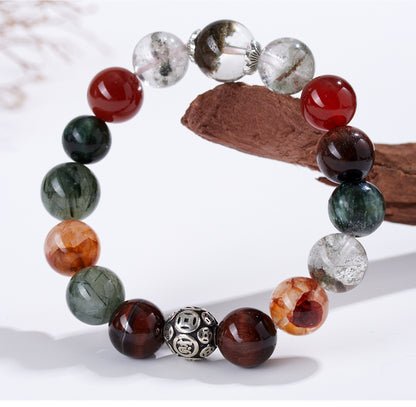 Natural Crystal Five Elements Harmony Bracelet - Balance Energy & Good Luck Charm