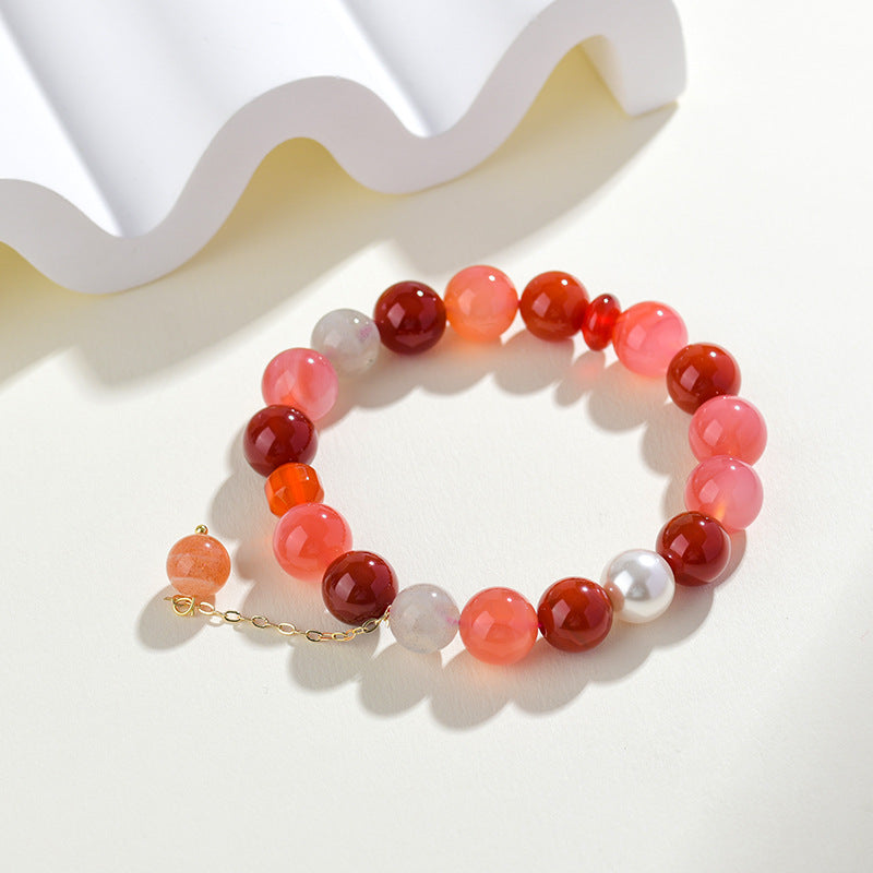 Nanhong Agate Sagittarius Zodiac Bracelet | Spiritual Protection & Adventure Luck Charm