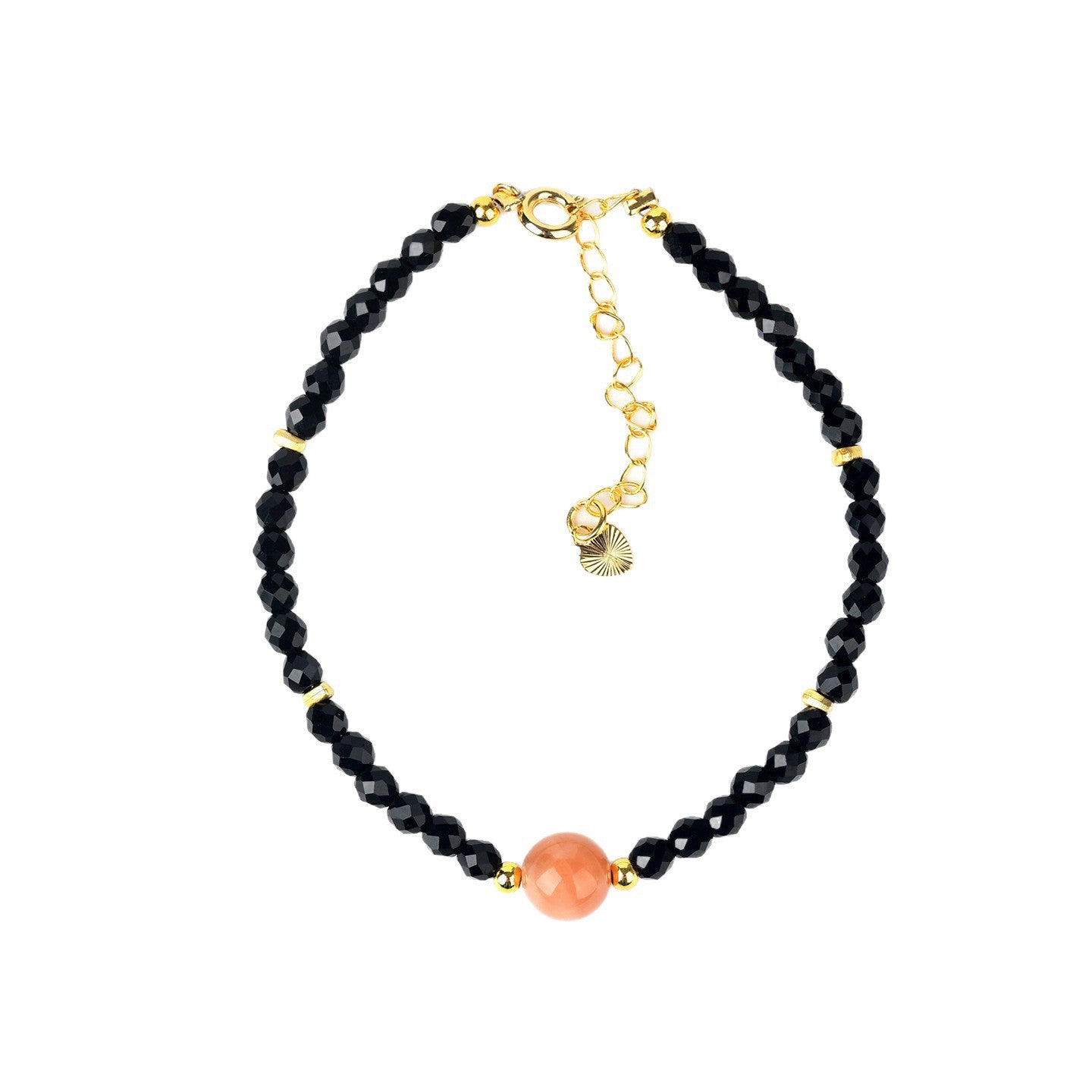 Natural Crystal Black Spinel Multi-Gem Adjustable Bracelet for Women - Mystical Protection & Elegance