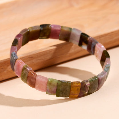 Natural Crystal Tourmaline Bracelet | Wealth Stone for Women's Fashion & Spiritual Energy