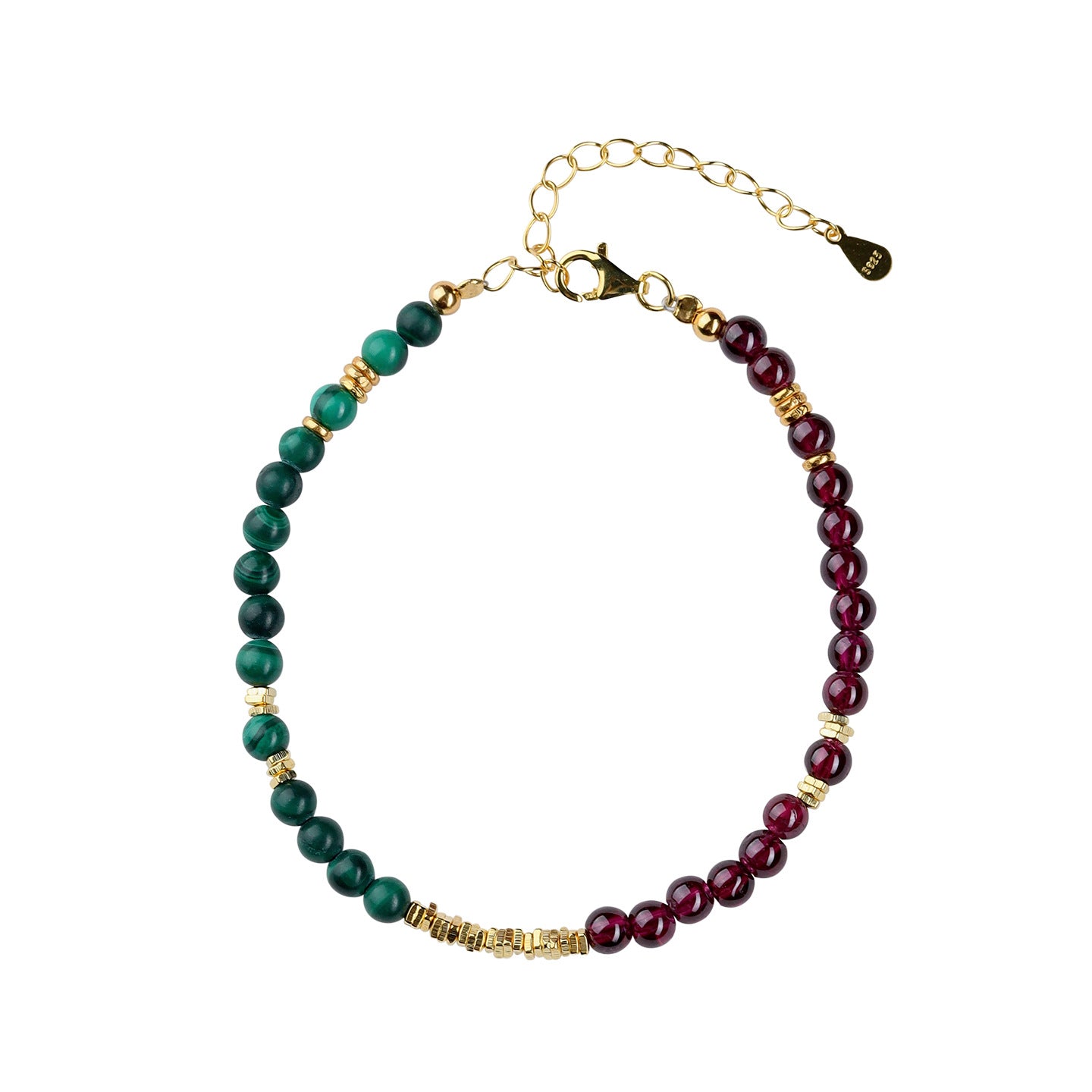 Five Elements Crystal Bracelet with S925 Silver - Balance Energy & Harmony for Women