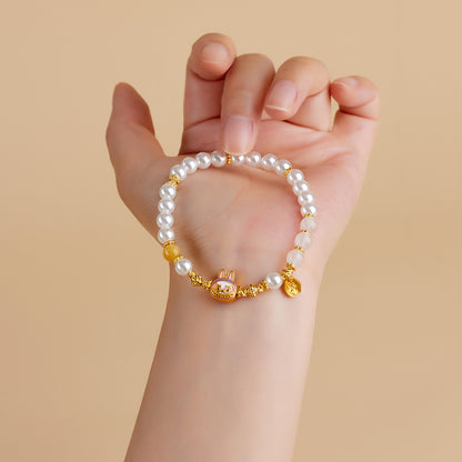 Pure White Crystal Bead Bracelet | Spiritual Clarity & Protective Energy