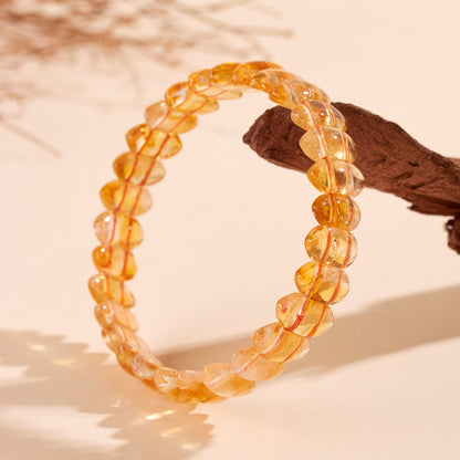 Yellow Pagoda Crystal Bracelet - Natural Crystal Hand String for Women with Fashion Design