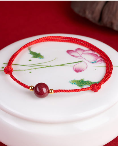 Natural Purple Gold Sand Couple Bracelet | Lucky Charm for Love and Fortune