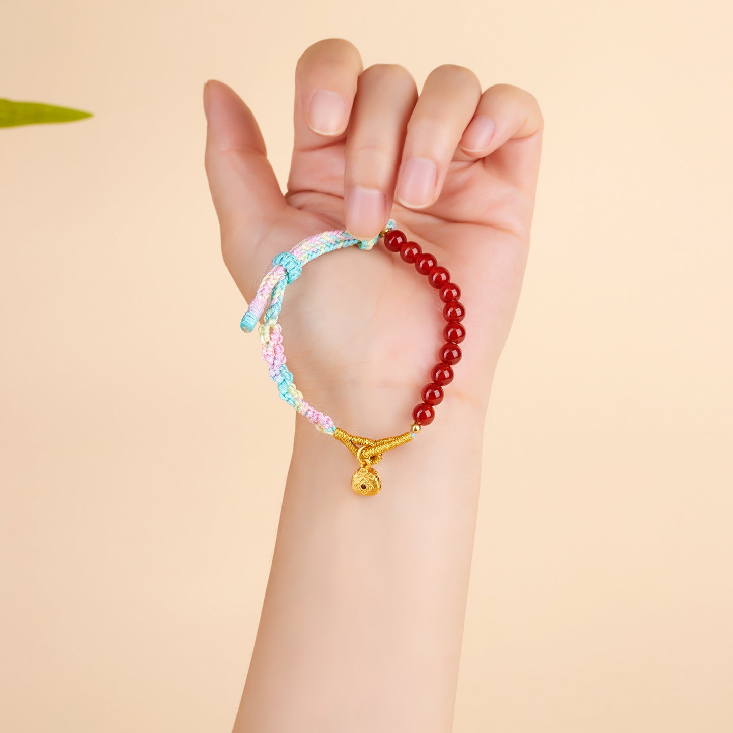 Natural Red Agate Handmade Braided Bracelet | Feng Shui Energy Protection Women's Fashion Accessory