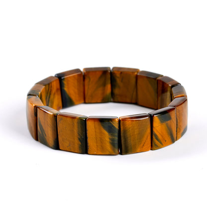 Natural Yellow Tiger Eye Stone Bracelet - Mystical Protection and Wealth Attraction Unisex Jewelry
