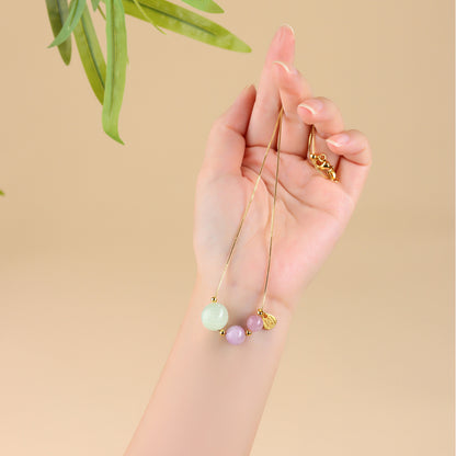 Natural Crystal Five Elements Collarbone Necklace | Balance Harmony & Wealth for Women