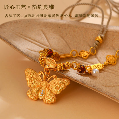 Golden Butterfly Pendant Necklace | Transformation Charm & Elegant Fashion Jewelry
