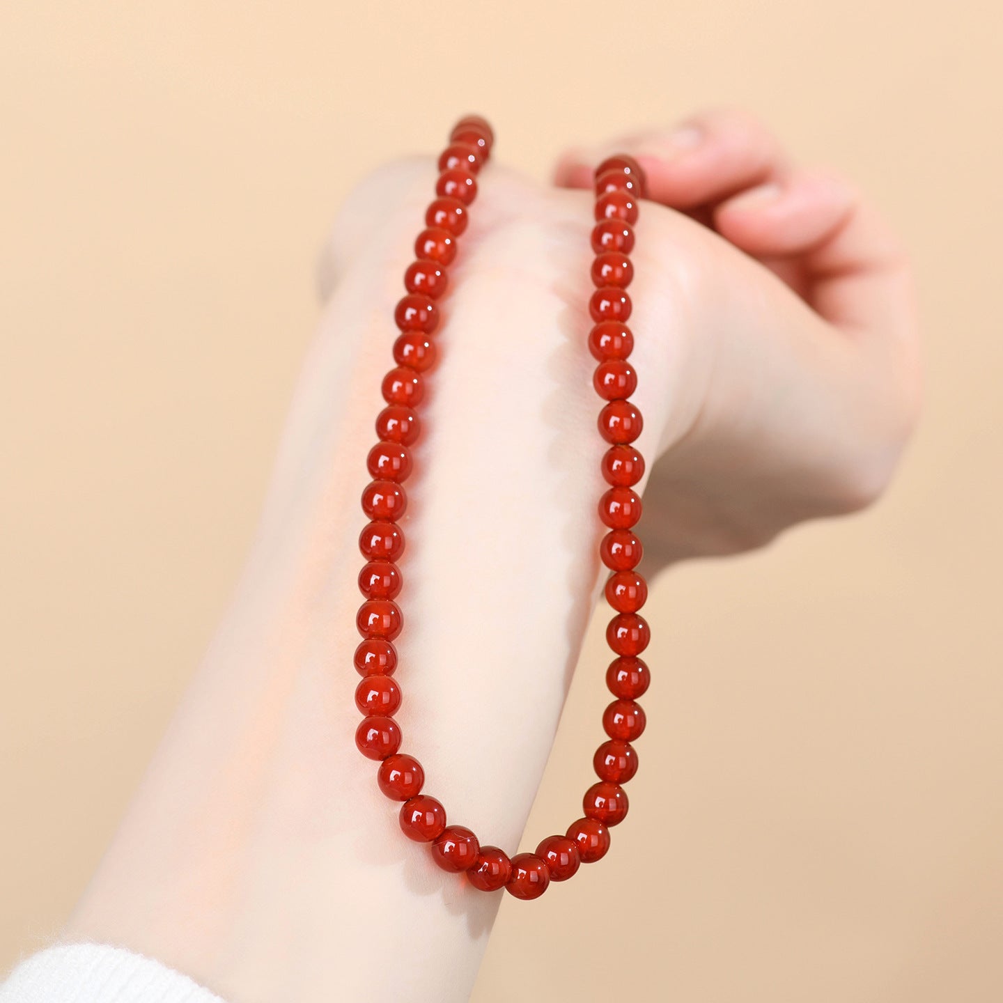 Natural Red Agate Zodiac Necklace & Multi-layer Bracelet | Adjustable Spiritual Jewelry for Women