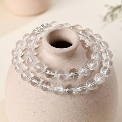 Natural White Crystal Collarbone Necklace｜Spiritual Purification & Elegance Energy Jewelry