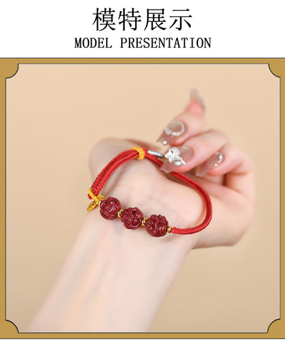 Natural Purple Gold Sand Zodiac Three-in-One Handwoven Bracelet - Spiritual Guardian & Fortune Enhancer