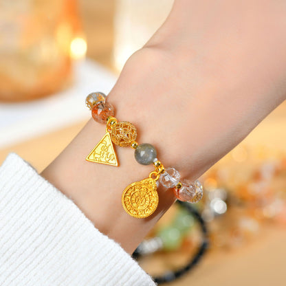 Natural Crystal Three-in-One Twelve Zodiac Bracelet 2025 - Couple's Spiritual Harmony Amulet