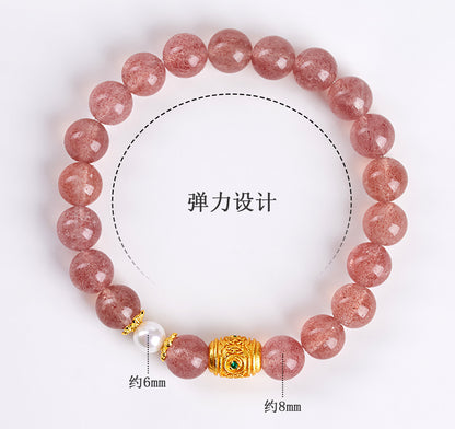 Strawberry Crystal Love Bracelet | Attract Romance & Harmony Energy