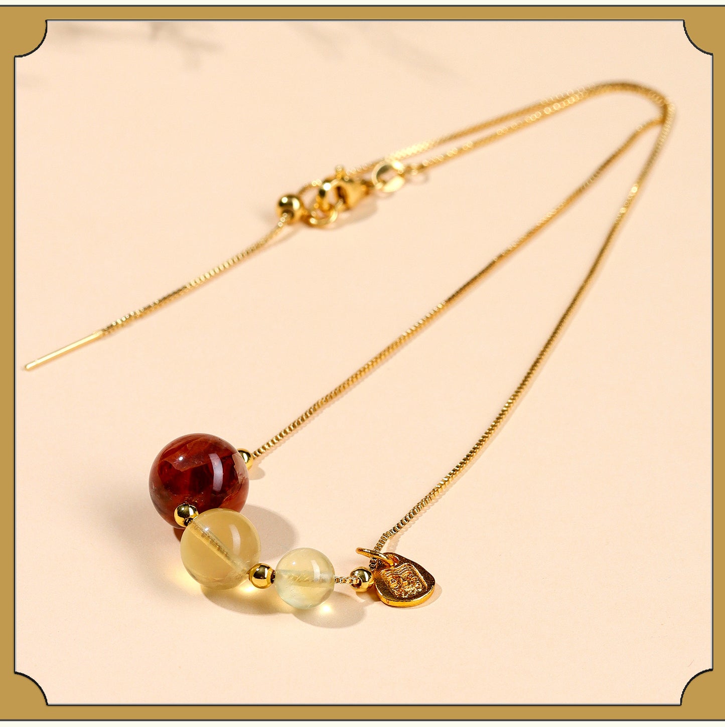 Natural Crystal Five Elements Collarbone Necklace | Balance Harmony & Wealth for Women