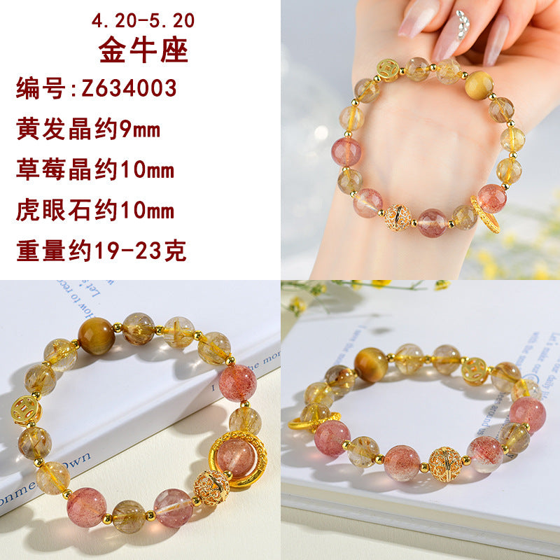 Natural Multi-Gemstone Zodiac Bracelet | Cosmic Energy & Luck Talisman for Women