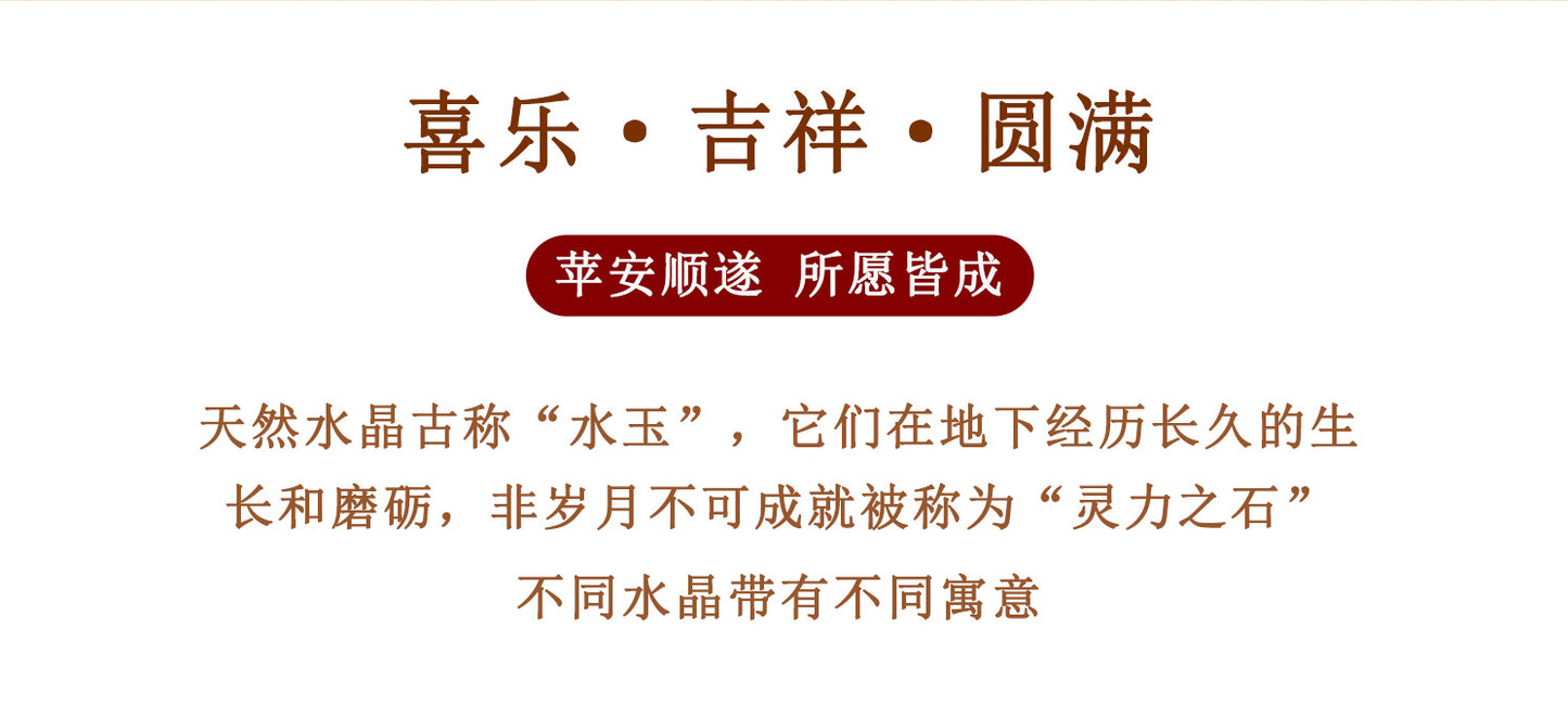 Natural Crystal Five Elements Collarbone Necklace | Balance Harmony & Wealth for Women