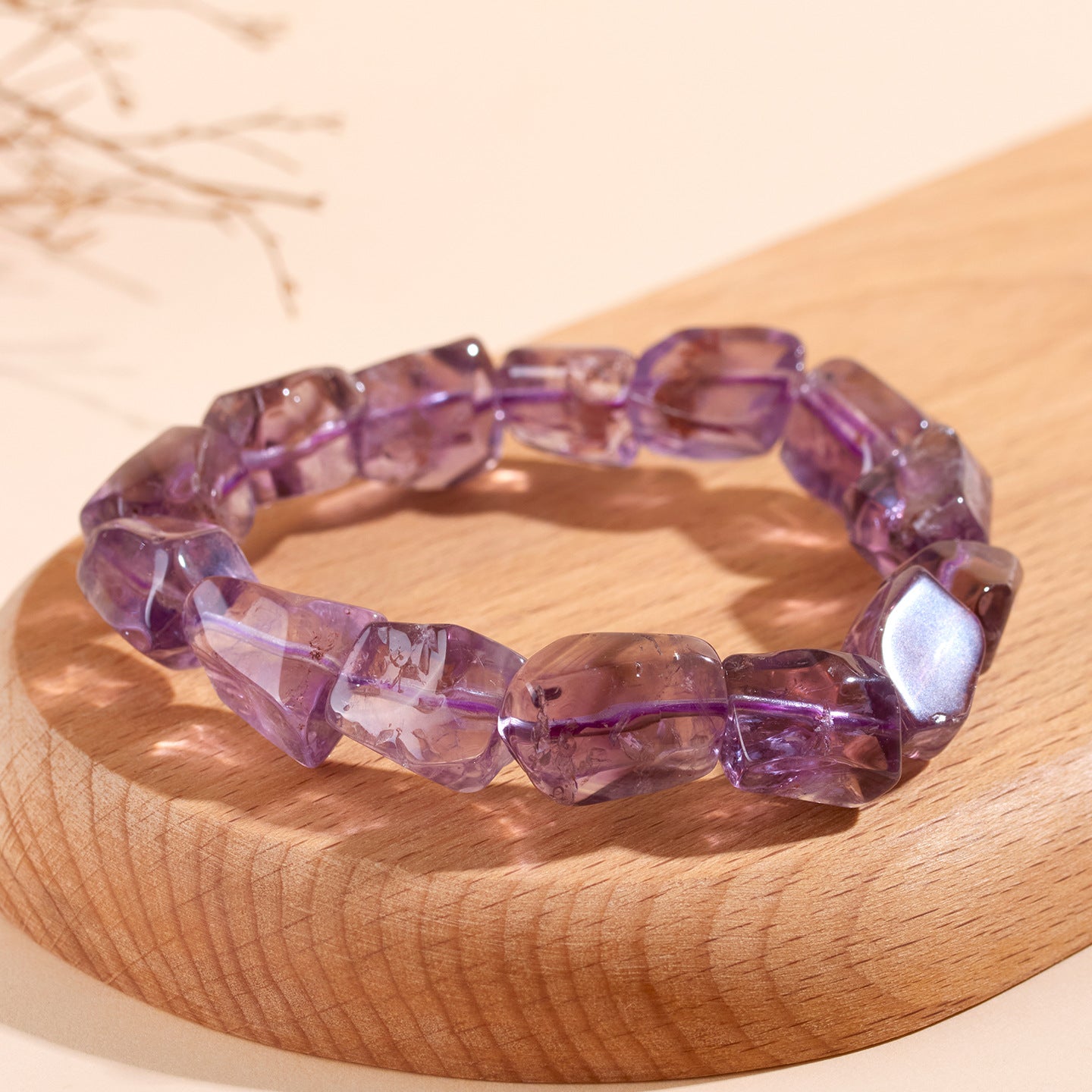 Natural Amethyst Crystal Bracelet | Love & Spiritual Energy Stone for Women