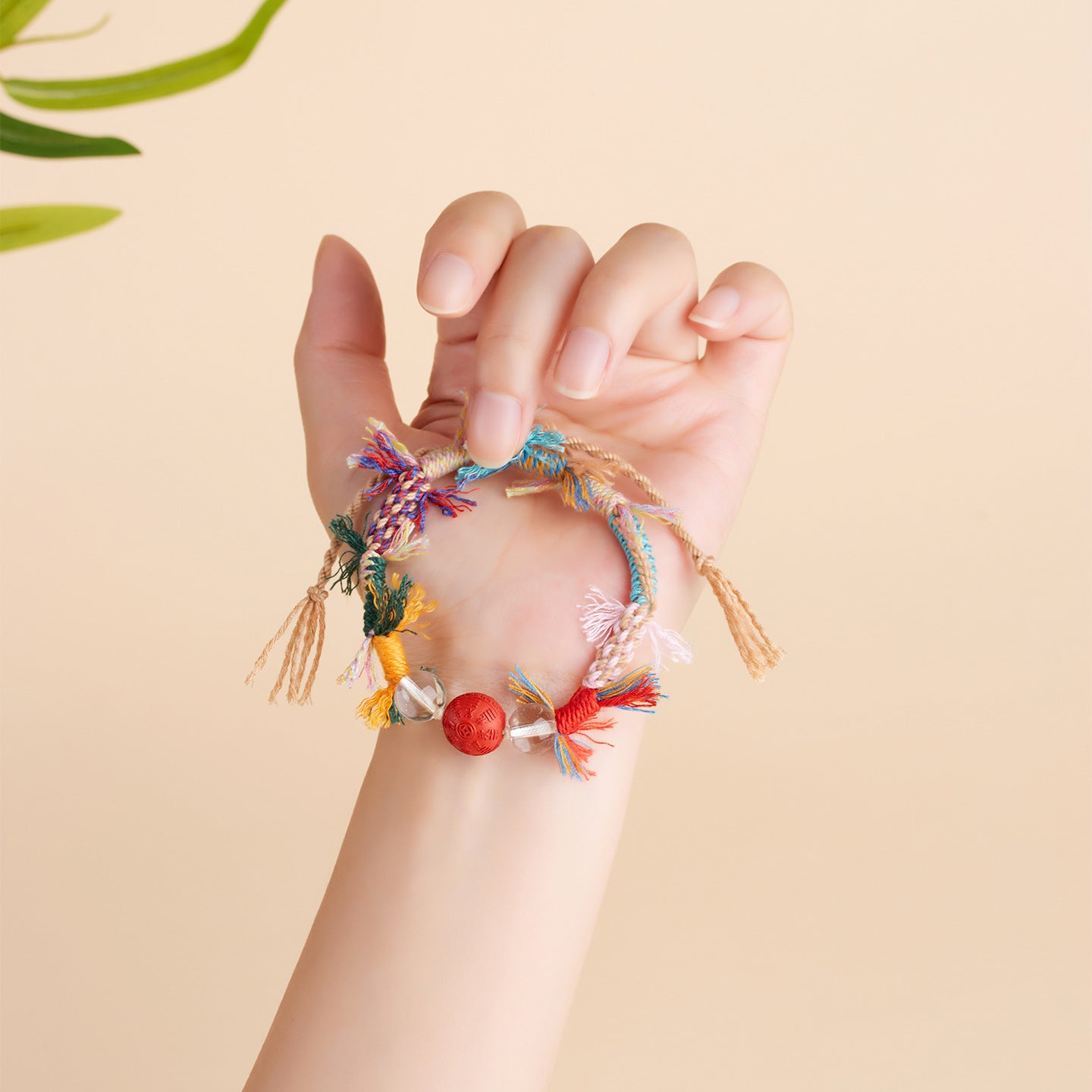 Natural Imperial Red Cinnabar Mountain Ghost Flower Tibetan Bracelet - Spiritual Protection & Fashion