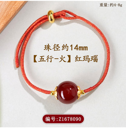 Natural Crystal Five Elements Balance Bracelet for Harmony and Luck