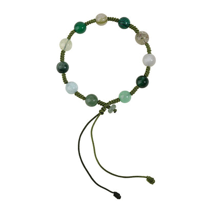 Natural Crystal Five Elements Energy Balance Bracelet - Harmony of Gold Wood Water Fire Earth