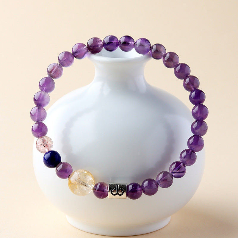 Mystical Natural Crystal Zodiac Bracelet - Cosmic Energy & Spiritual Harmony