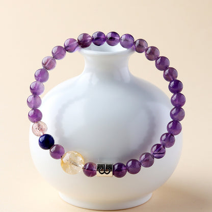 Mystical Natural Crystal Zodiac Bracelet - Cosmic Energy & Spiritual Harmony