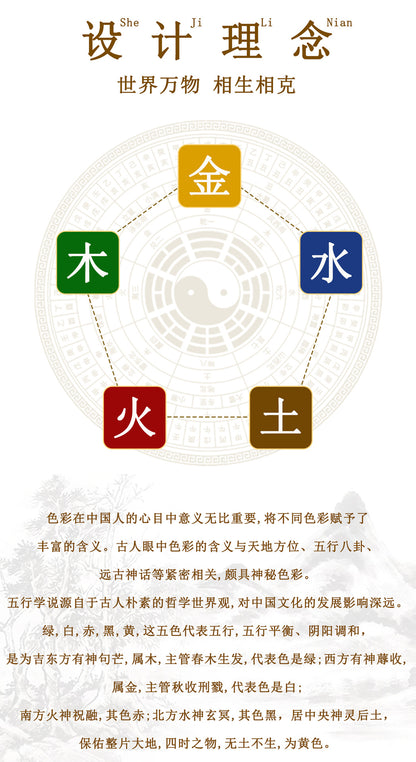 Five Elements Harmony Woven Bracelet | Balance Energy for Couples & Good Fortune