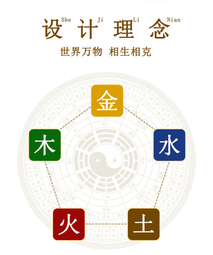 Natural Crystal Five Elements Harmony Bracelet - Balance Energy & Good Luck Charm