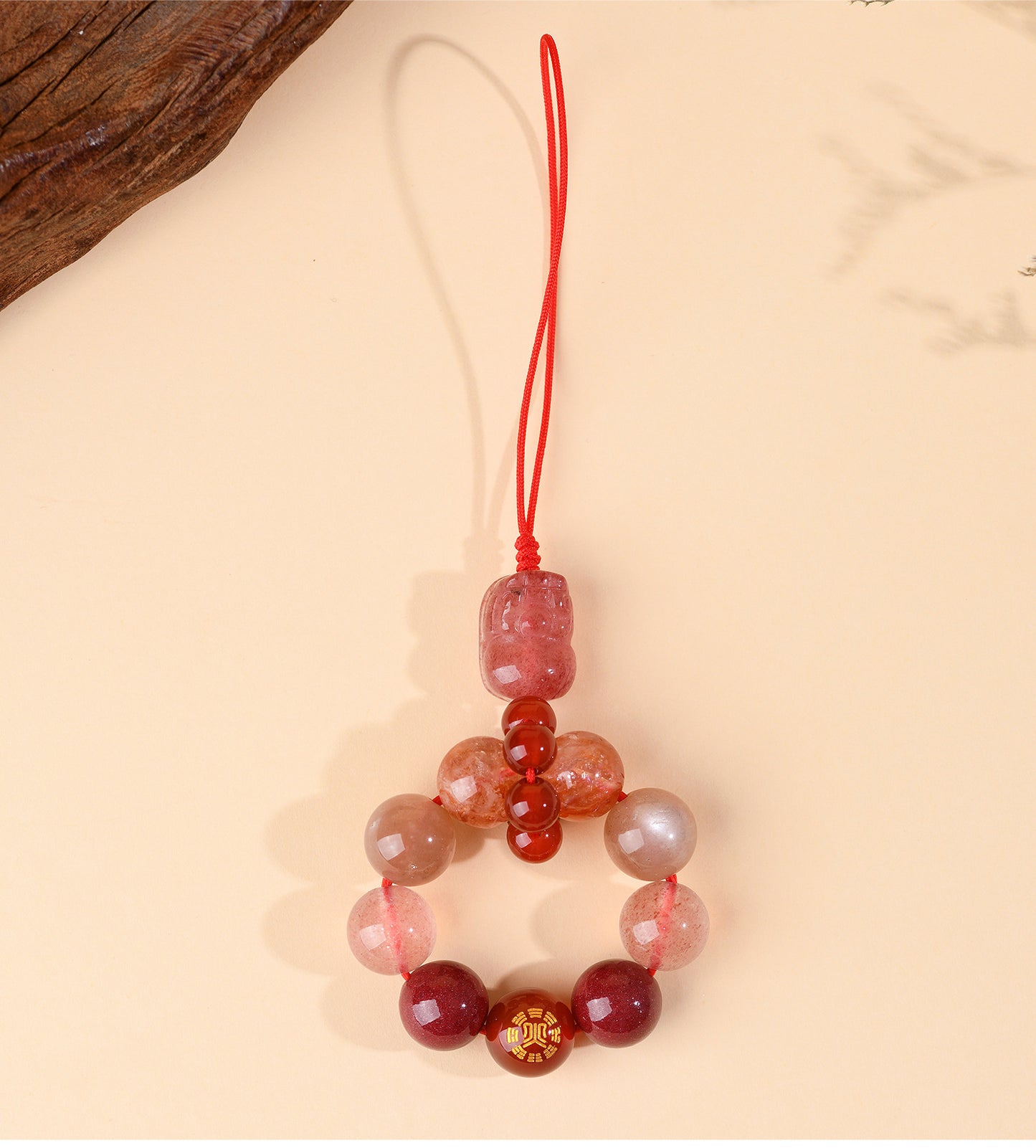 Crystal Five Elements Pixiu Keychain - Fire Energy Boost & Wealth Attraction Chinese Style Pendant