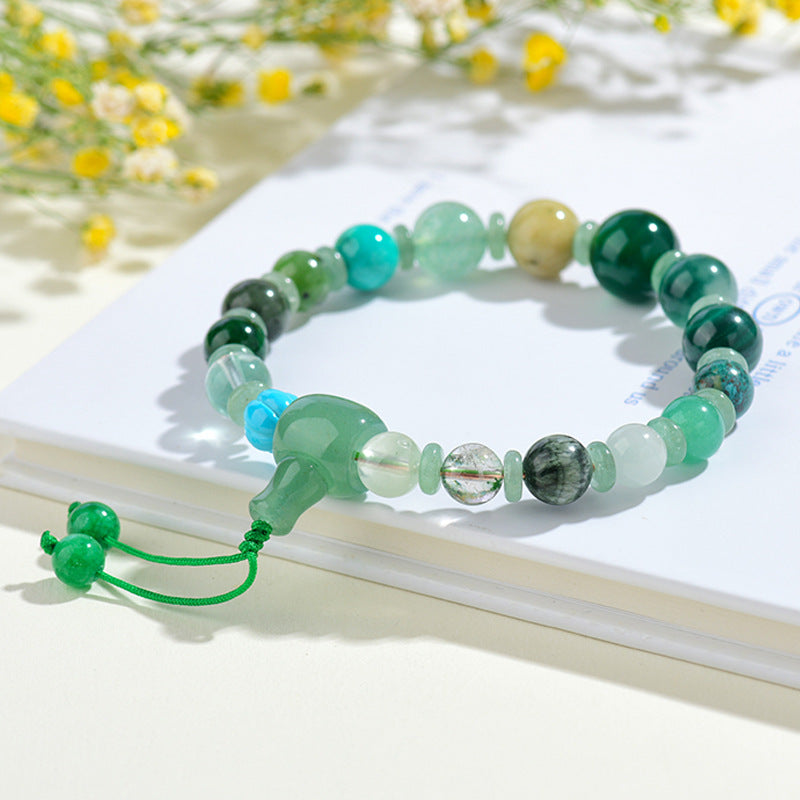 Eighteen Seeds Crystal Five Elements Balancing Bracelet for Unisex Couple Energy Harmony