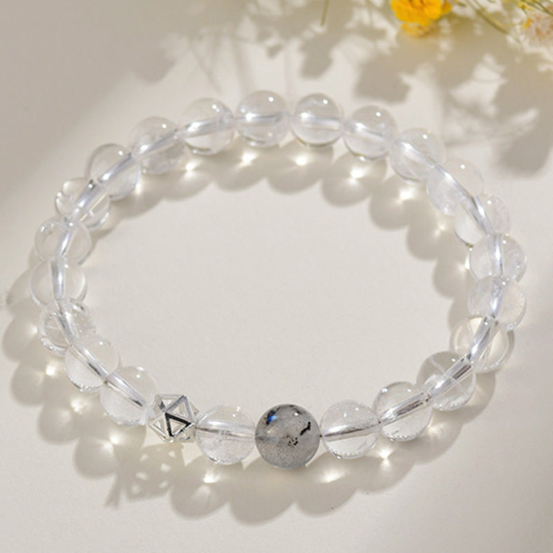 Natural Multi-Gem White Crystal Zodiac Guardian Bracelet｜Energy Stone for Protection & Harmony