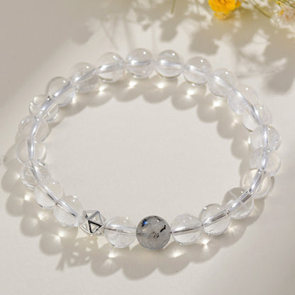 Natural Multi-Gem White Crystal Zodiac Guardian Bracelet｜Energy Stone for Protection & Harmony