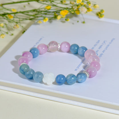 Natural Kyanite Libra Crystal Bracelet | Harmony Romance Zodiac Gift for Friends