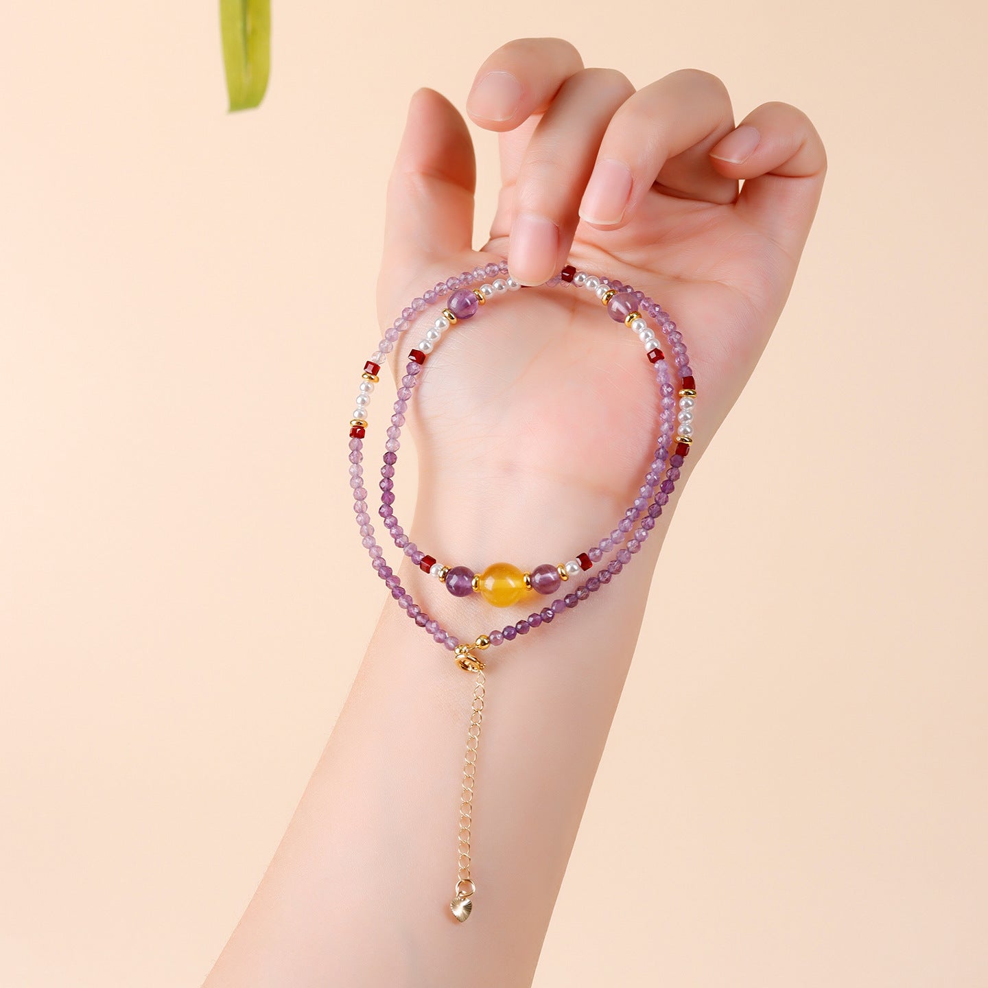 Natural Amethyst Collarbone Necklace | Spiritual Elegance & Positive Energy Charm