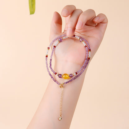 Natural Amethyst Collarbone Necklace | Spiritual Elegance & Positive Energy Charm