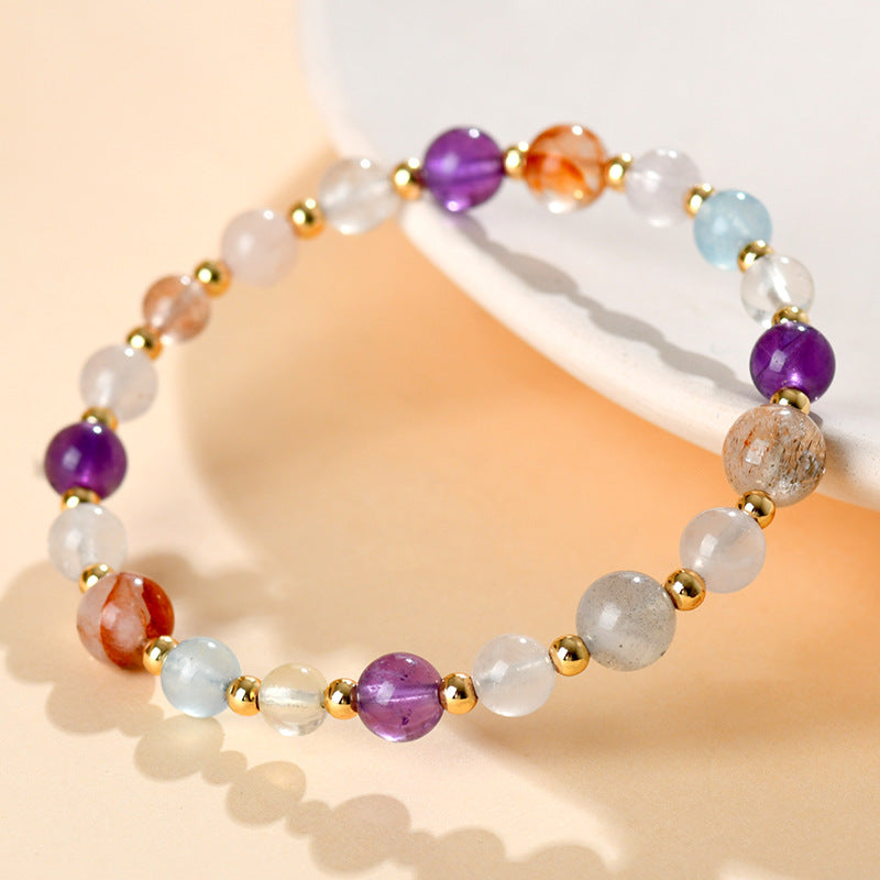 Natural Crystal Multi-Gem Bracelet | Spiritual Harmony & Wealth Attraction Charm