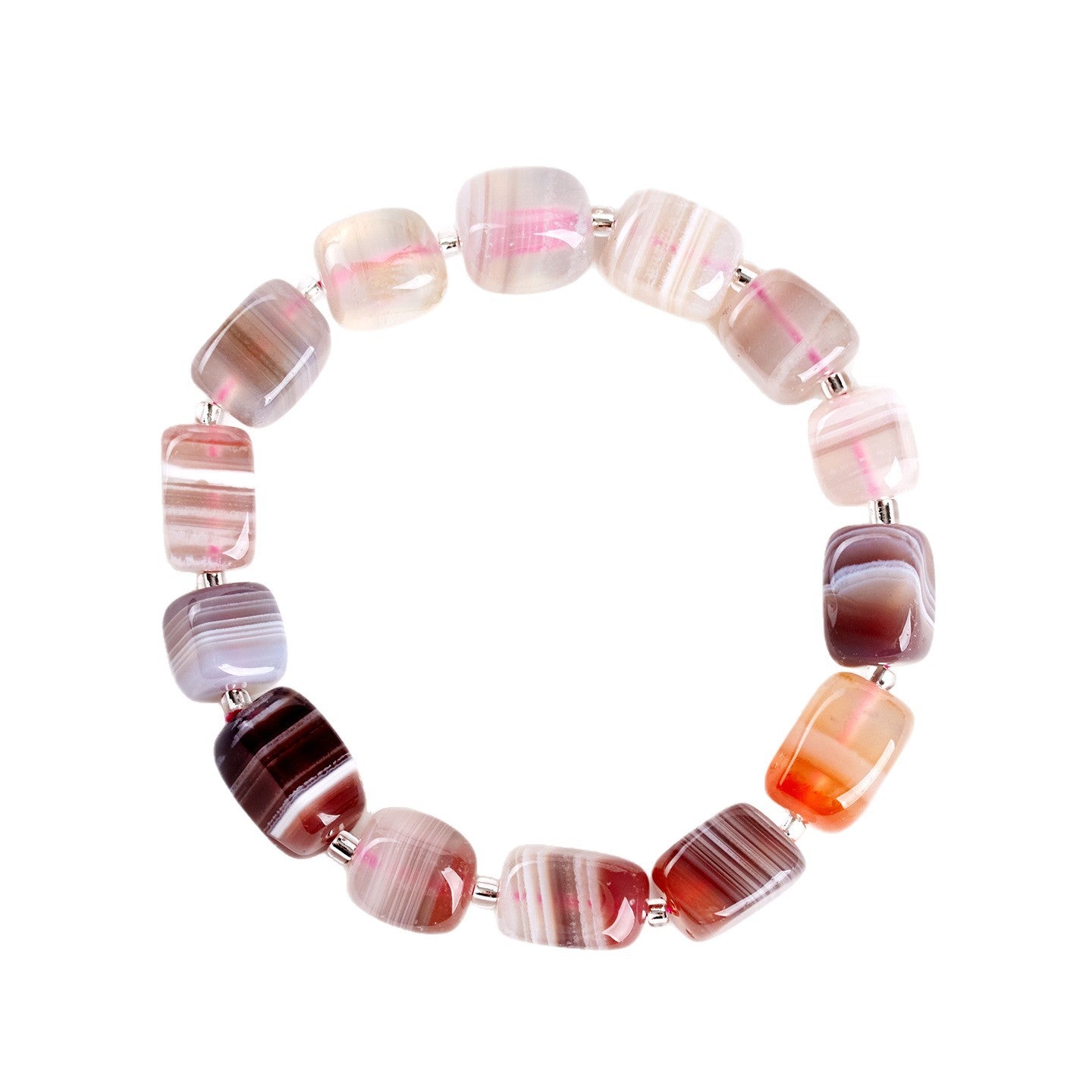 Natural Persian Agate Irregular Single Circle Bracelet - Mystical Women's Fashion Jewelry