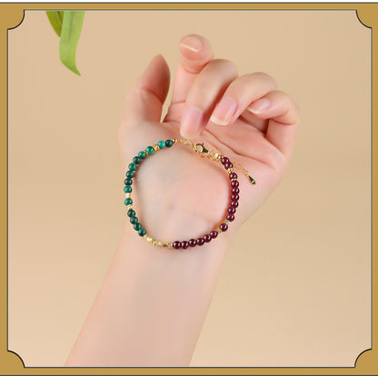 Five Elements Crystal Bracelet with S925 Silver - Balance Energy & Harmony for Women