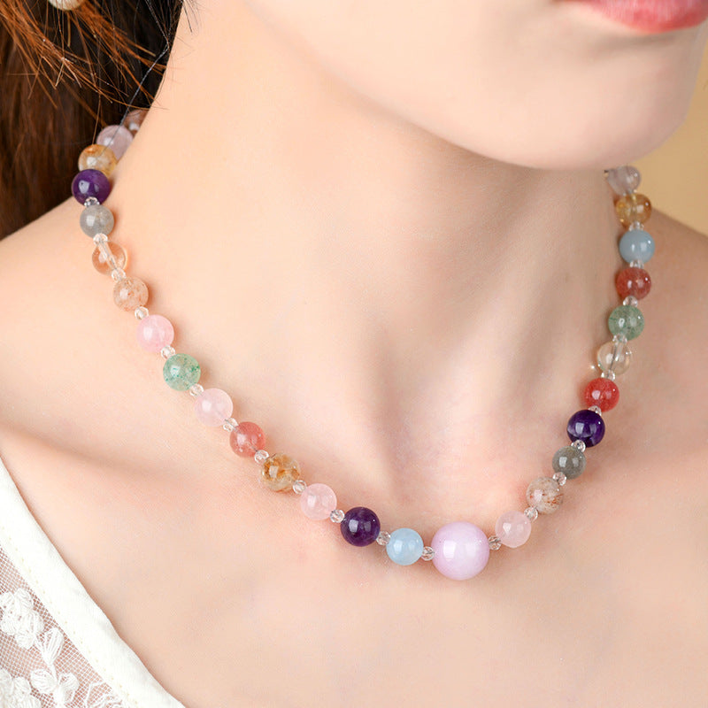 Natural Crystal Multi-Treasure Dual-Use Necklace & Bracelet | Spiritual Energy Jewelry for Women