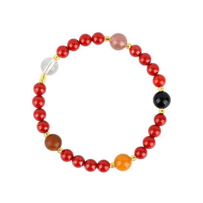 Natural High Content Cinnabar Five Elements Energy Balance Bracelet
