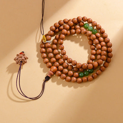 Agarwood Buddhist Prayer Bead Necklace - Zen Meditation Beads for Spiritual Harmony