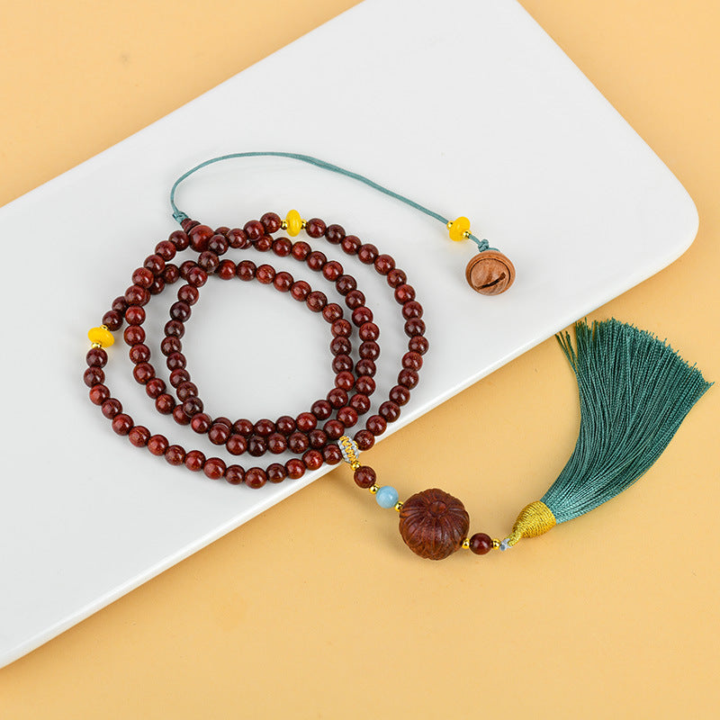 Agarwood Buddhist Prayer Bead Necklace - Zen Meditation Beads for Spiritual Harmony