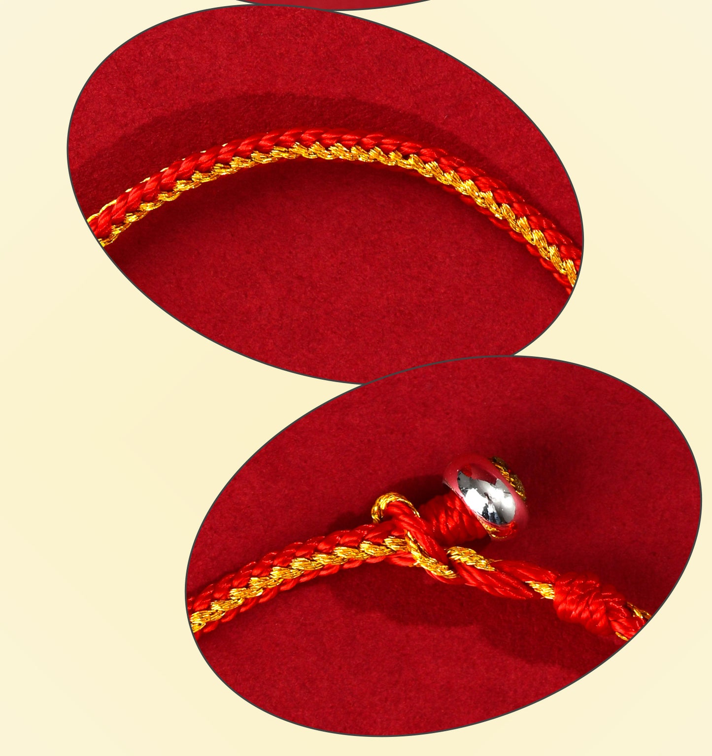 Vajra Knot Tibetan Style Red String Bracelet for Zodiac Year Protection and Couple Blessing