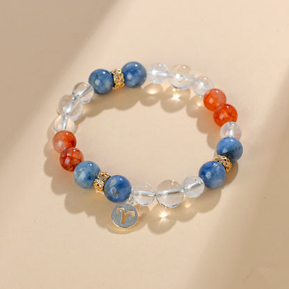 Twelve Constellations Natural Crystal Bracelet｜Spiritual Fortune & Cosmic Protection Jewelry